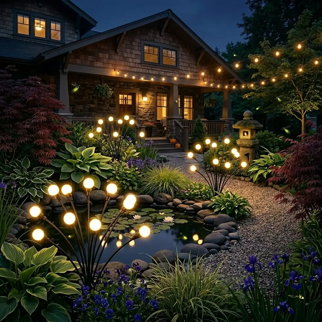ASMAD Solar Lights installed in garden